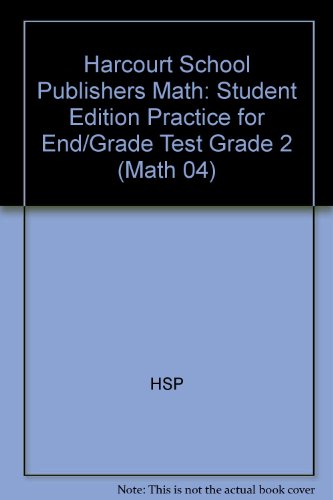 Book Harcourt School Publishers Math: Student Edition Practice For End/grade Test Grade 2 free