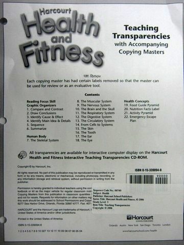 Book Harcourt Health & Fitness: Tchg Trnsp Gr K free