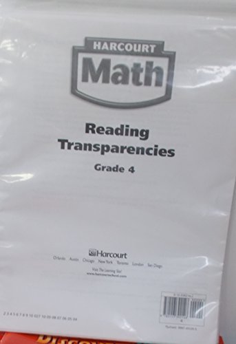 Book Harcourt Math: Reading Transparencies Grade 4 free