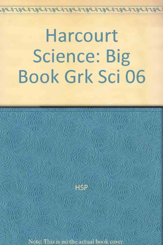 Book Harcourt Science: Big Book Grade K free