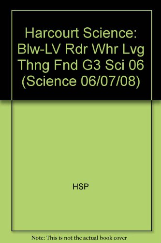 Book Harcourt Science: Below-Level Reader Grade 3 Where Living Things are Found free