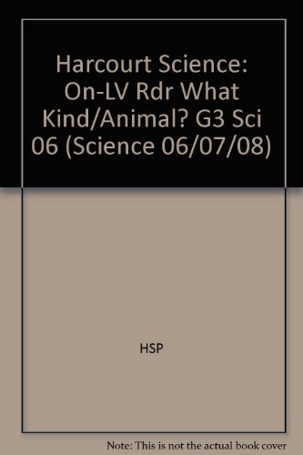 Book Harcourt Science: On-LV Rdr What Kind/Animal? G3 Sci 06 free