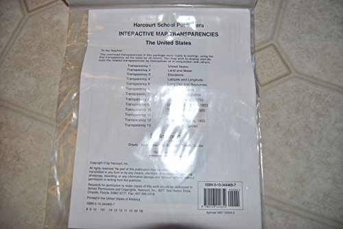 Book Harcourt Social Studies: Interactive Map Transparencies Grades K-6 United States free
