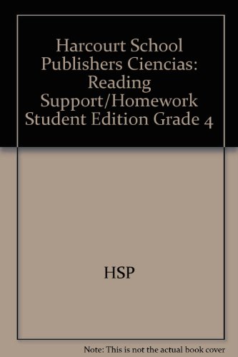 Book Harcourt School Publishers Ciencias: Reading Support/homework Student Edition Grade 4 free