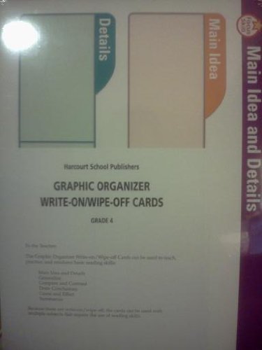 Book Harcourt School Publishers Graphic Organizer Write-On/Wipe-Off Cards Grade 4 (Harcourt Social Studies) free