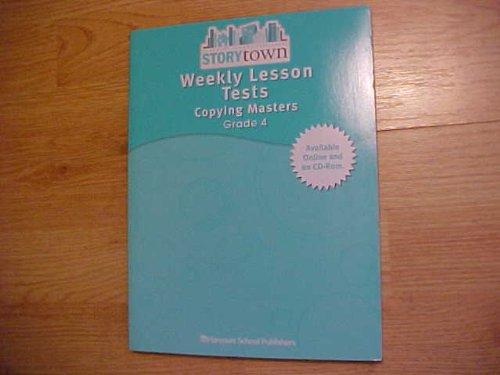 Book Storytown: Weekly Lesson Tests Copying Masters Student Edition Grade 4 free