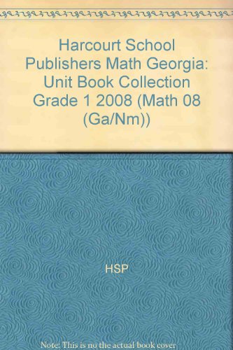 Book Harcourt School Publishers Math: Unit Book Collection Grade 1 2008 free