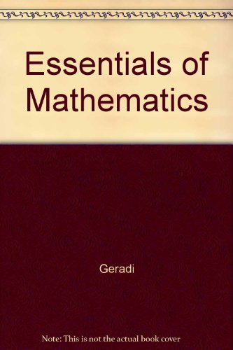 Book Essentials of Mathematics (HBJ mathematics) free