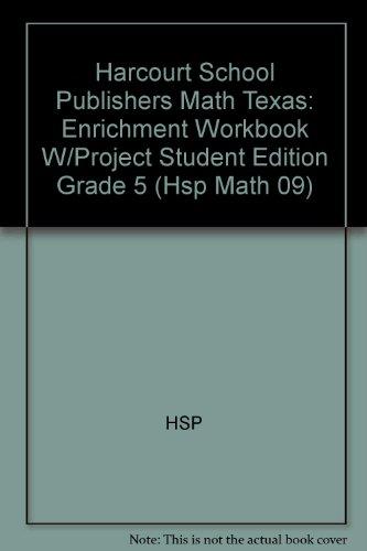 Book Harcourt School Publishers Math Texas: Enrichment Workbook W/project Student Edition Grade 5 free