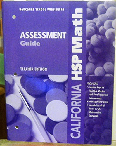 Book California HSP Math Assessment Guide, Teacher Edition free