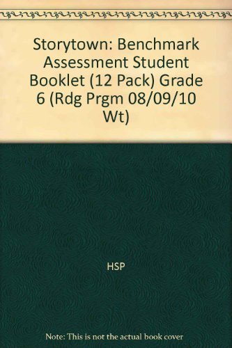 Book Storytown: Benchmark Assessment Student Booklet (12 Pack) Grade 6 free