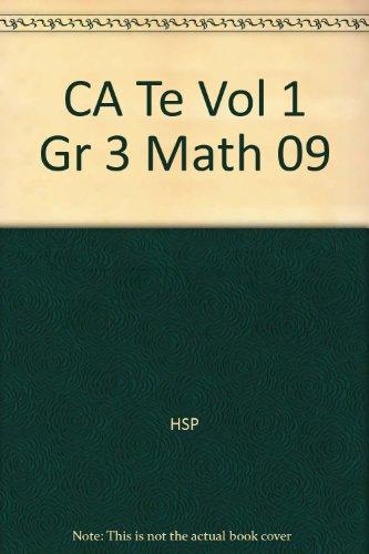 Book California Hsp Math: Teacher Edition, Volume 1, Grade 3 free