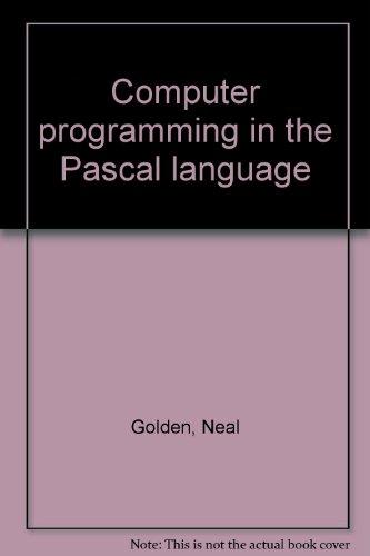 Book Computer Programming In The Pascal Language free