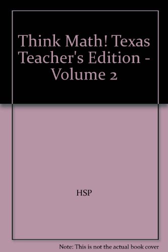 Book Think Math! Texas Teacher's Edition - Volume 2 free