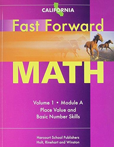 Book Harcourt School Publishers California Fast Forward Math California: Student Edition V1 Mod A Plc Vl..4-7 2009 free