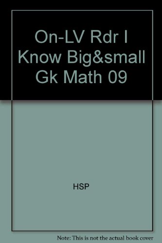 Book On-LV Rdr I Know Big&small Gk Math 09 free