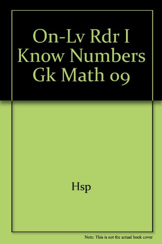 Book On-LV Rdr I Know Numbers Gk Math 09 free