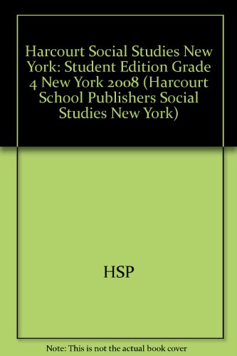 Book Harcourt Social Studies: Student Edition Grade 4 2008 free