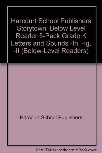 Book Storytown: Below-Level Reader 5-Pack Grade K Letters and Sounds -in, -ig, -it free