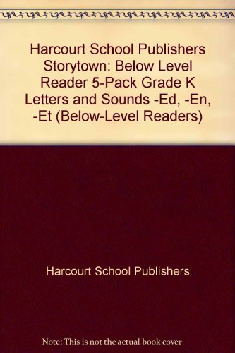 Book Storytown: Below-Level Reader 5-Pack Grade K Letters and Sounds -ed, -en, -et free