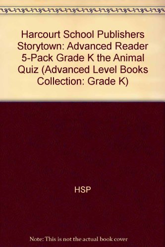 Book Storytown: Advanced Reader 5-Pack Grade K The Animal Quiz free