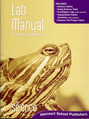 Book Harcourt Science: Lab Manual, Teacher Edition, Grade 3 free