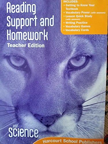 Book HSP Science © 2009: Reading Support and Homework Teacher Edition Grade 5 free