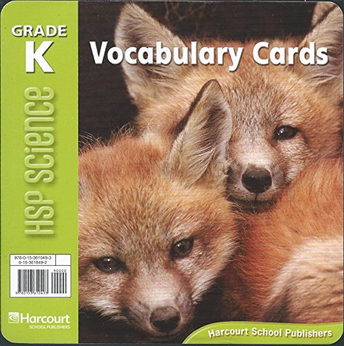 Book Harcourt Science: Vocabulary Cards Grade K free