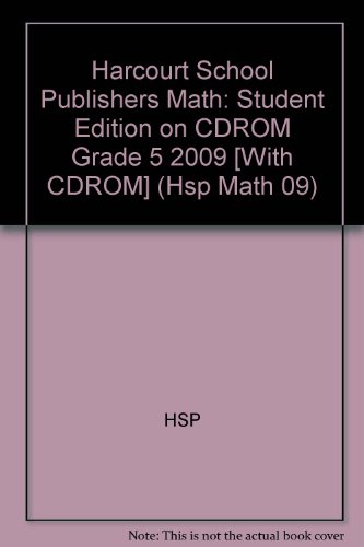 Book HSP Math: Student Edition on CD-ROM Grade 5 2009 free