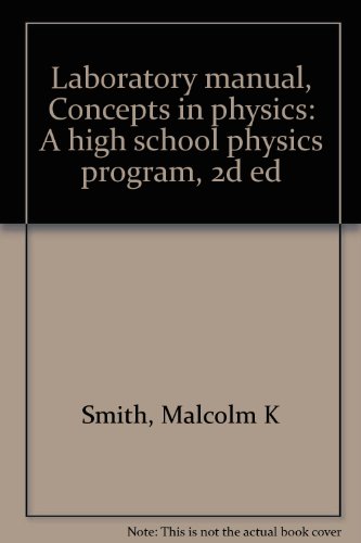 Book Laboratory Manual, Concepts In Physics: A High School Physics Program, 2d Ed free