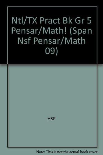 Book Harcourt School Publishers Pensar Math: National/tx Practice Book Pensar/math! Grade 5 (spanish Edition) free