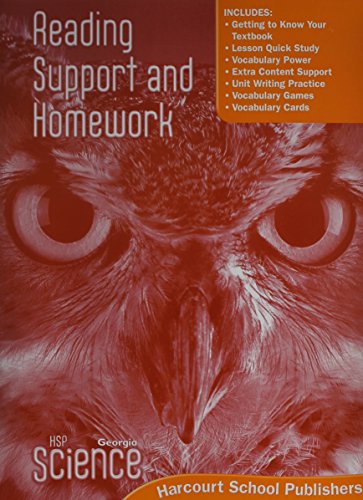 Book Harcourt School Publishers Science Georgia: Ga Reading Support & Homework Student Edition Science 09 Grade 5 free