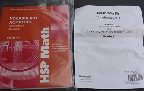 Book Harcourt School Publishers Math: Ca/tx Vocab Kit Gr 3 free