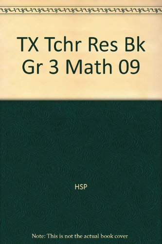 Book Harcourt School Publishers Math Texas: Tchr Res Bk Gr 3 free