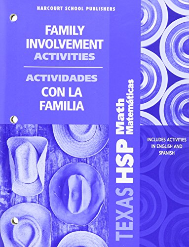 Book Harcourt School Publishers Math Texas: Family Involevelement Acivities (english/spanish) Grade 5 free