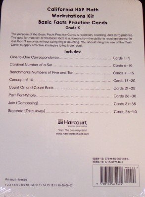 Book Harcourt School Publishers Math: N/C/T Readiness For Basic Facts Gk free