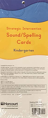 Book Storytown Stratgc Intervention Sound and Spelling Cards Grade K free