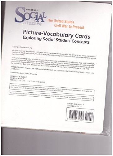 Book Harcourt Social Studies: Vocabulary Picture Cards Grade 6 free