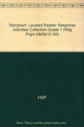 Book Storytown: Leveled Reader Response Activities Collection Grade 1 free