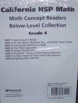 Book Math, Below-level Reader Collection Grade 4 Teacher Guide: Harcourt School Publishers Math California free