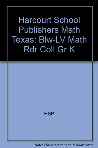 Book Harcourt School Publishers Math: Blw-lv Math Rdr Coll Gr K free