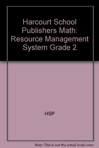 Book Harcourt School Publishers Math: Resource Management System Grade 2 (HSP Math) free