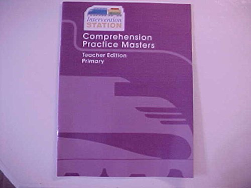 Book Storytown: Comprehension Practice Masters Teacher Edition Primary free