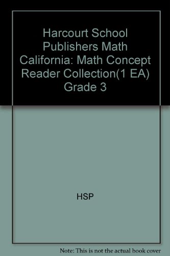 Book Harcourt School Publishers Math: Math Concept Reader Collection(1 Ea) Grade 3 free