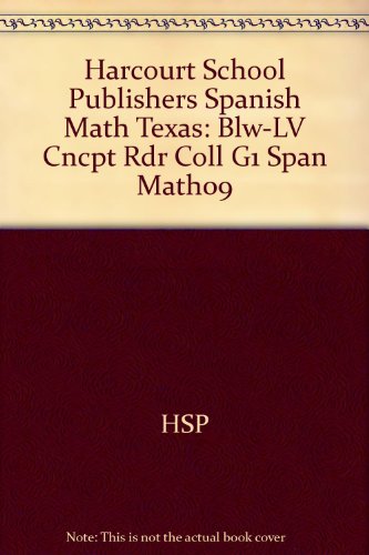Book Spanish Math Below Level Concept Reader Collection Grade 1: Harcourt School Publishers Spanish Math Texas (Spanish Edition) free