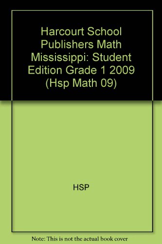 Book Hsp Math Mississippi Edition: Harcourt School Publishers (grade 1) free