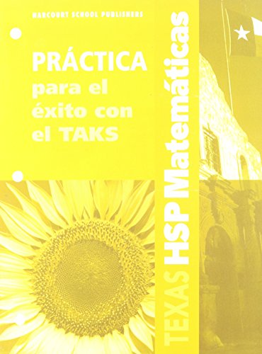 Book Harcourt School Publishers Spanish Math Texas: Practice Taks Success Student Edition Spanish Math09 Grade 4 (spanish Edition) free