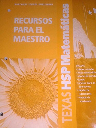 Book Tx Tchr Res Book Gr 4 Span Math09 (english And Spanish Edition) free