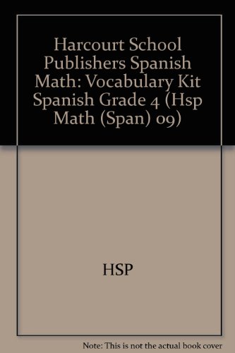 Book HSP Matemáticas © 2009: Kit de vocabulario Grade 4 (Spanish Edition) free