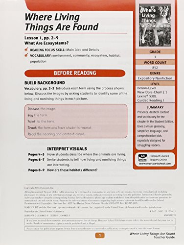 Book Science Leveled Readers: Teacher Guide Collection Grade 3 (Hm Science 2006) free